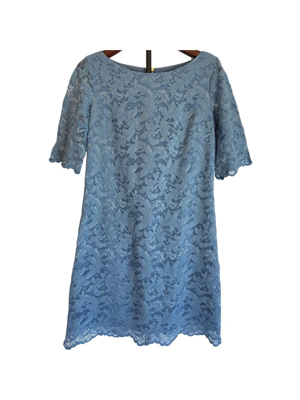 Eliza J Light Blue Lace Sheath Dress Women’s Size10 Semi-Formal Cocktail Event